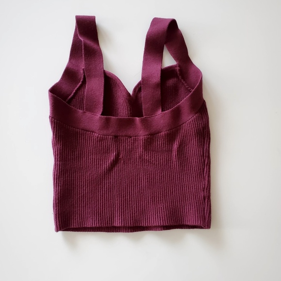 Abercrombie Plum Crop Top Ribbed - Picture 2 of 4